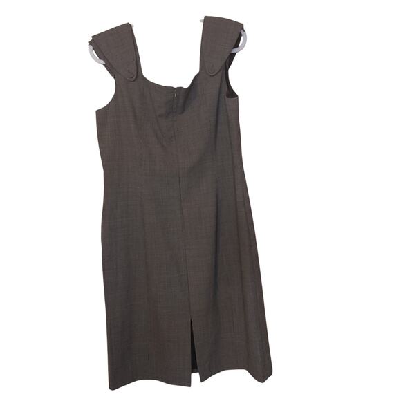Tahari Arthur S. Levine Y2K Career SIze 16 Brown White Professional Career Dress - Picture 2 of 11